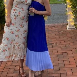 Aidan by Aidan Mattox strapless colorblock Midi Dress